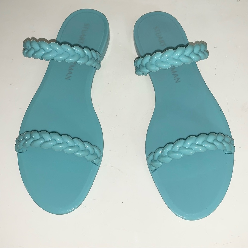Stuart Weitzman Braida Sawyer Jelly Sandal in Turquesa